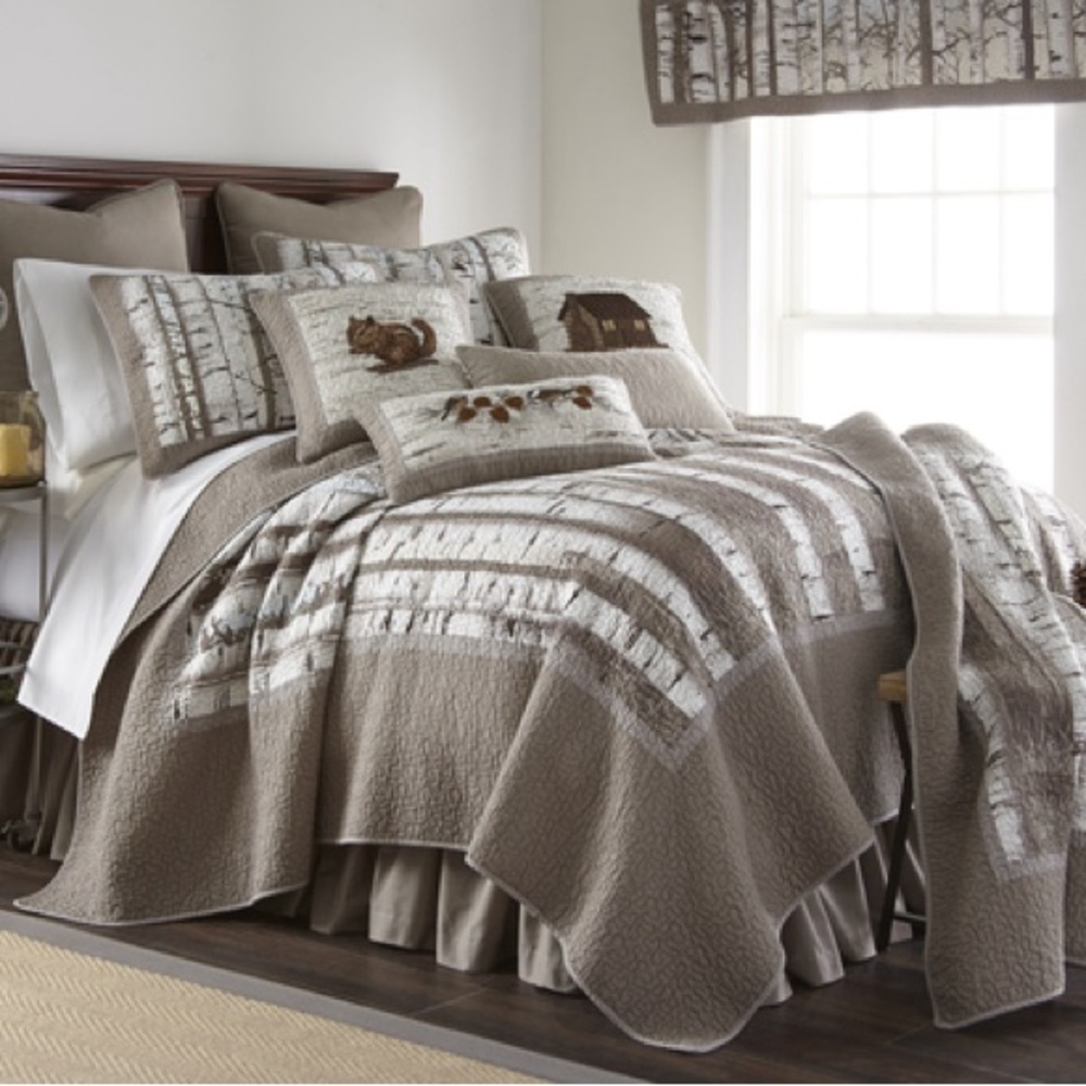 NWT Birch Forest by Donna Sharp Cotton Quilted Bedding | Size Twin